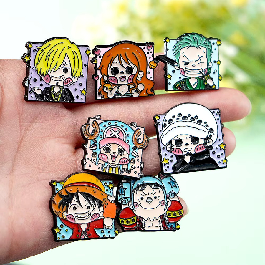 MINISO Pin-Set, 7-teilig, Emaille, Unisex - Bild 4