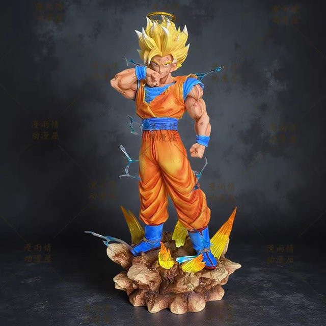 DX Studio Dragon BallZ Unendliche Super Saiyajin 2 Goku Form SSj3, Kampf Figur, 34 cm, grau - Bild 1