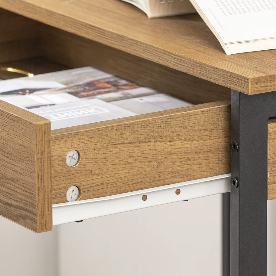SoBuy FWT43 Schreibtisch in Weiß mit einer Schublade und 2 Haken, B/T/H: 60 x 40 x 77 cm - Bild 5