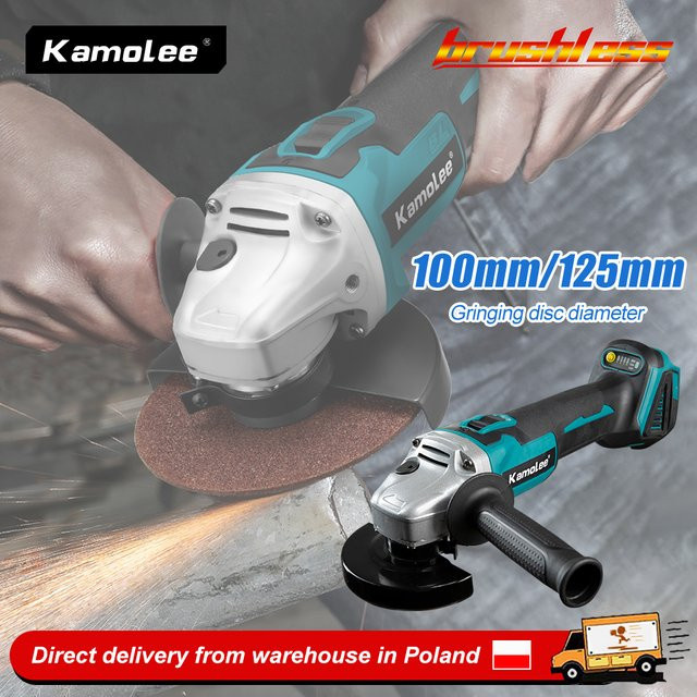 Kamolee M10 bürstenloser Akku-Winkelschleifer mit 4 Geschwindigkeitsstufen, 100 mm, 18500 U/min, kompatibel mit 18 V/21 V Akku - Bild 1