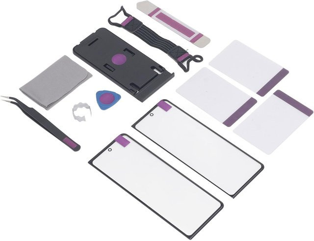 2 Stück Samsung Galaxy Z Fold 3 5G Ersatz Front-Außenlinsen-Glas Bildschirmschutzglas in Grau mit OCA-Reparaturwerkzeugen - Bild 1