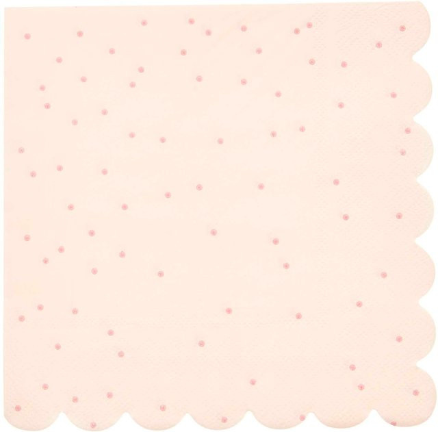 Rico Design Servietten mit Punktemuster in Puder Pink, B/B/H: 32,0 x 32,0 x 2,0 cm - Bild 1