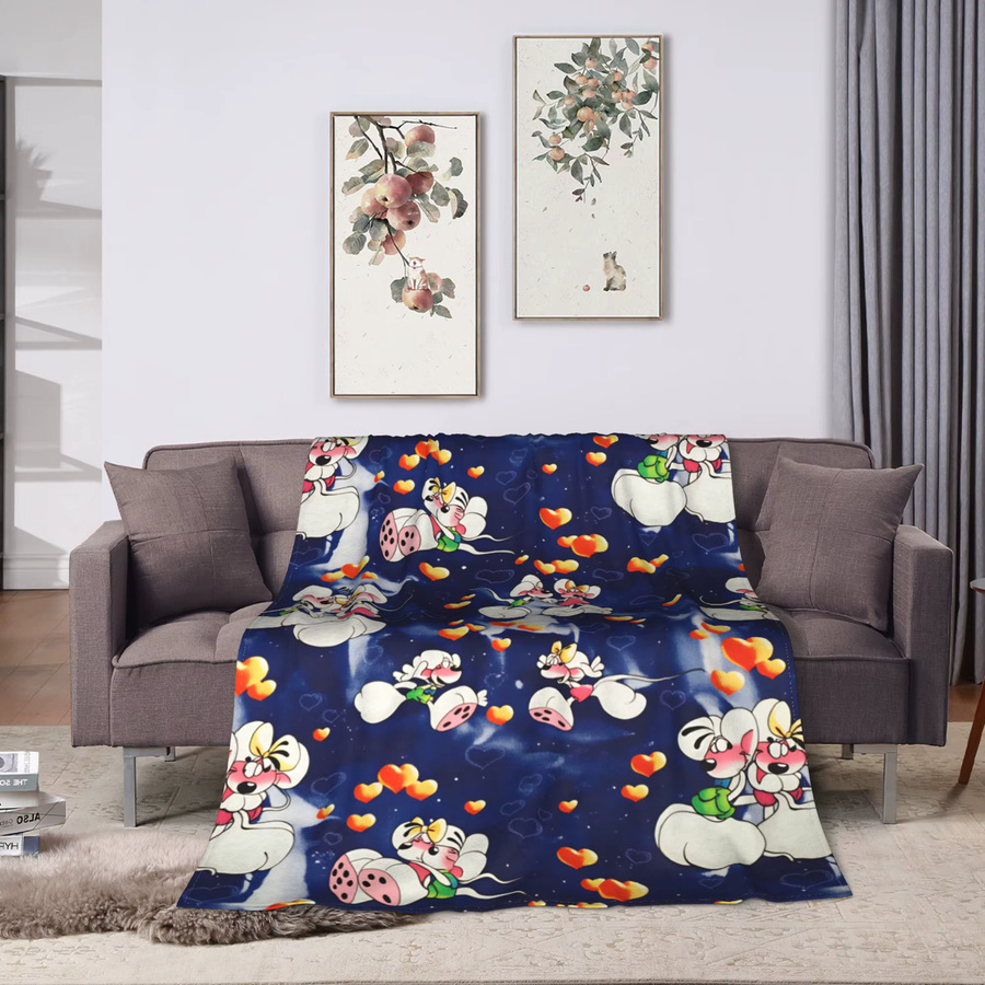 Potdemiel Diddl Weihnachtsdecke aus weichem Flanell in Blau - Bild 2