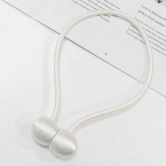 NATAWA Magnetische Raffhalter mit Perlenkugeln in Weiß - Bild 1
