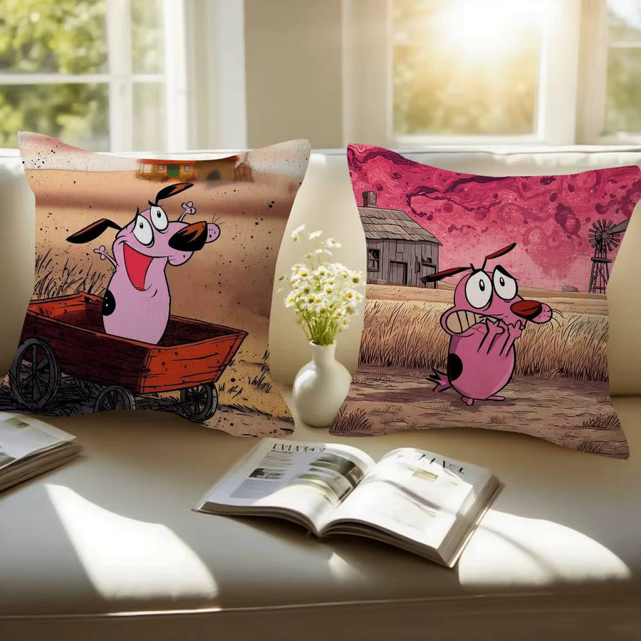 Beast Kingdom Kissenbezug Courage the Cowardly Dog Motiv, Mehrfarbig, 30 x 30 cm - Bild 3