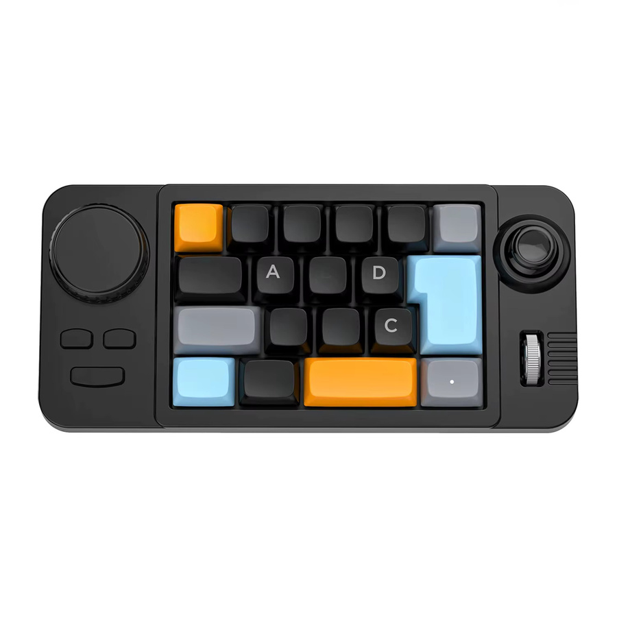JOMAA Mechanische Tastatur mit 19 Hot-Swap-Tasten, Lautstärke-Scrollrad und Spiel-Joystick, Programmierbar, Schwarz - Bild 5