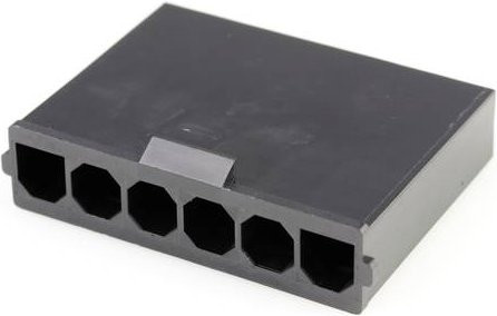 Molex Buchsengehäuse-Kabel Schwarz mit 6 Polen und 7,50 mm Rastermaß - Bild 1