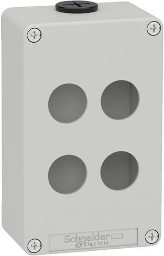 Schneider Electric XAPD2204 Leergehäuse aus Metall in Grau und Weiß mit IP69K Schutzart, B/T/H: 13,0 x 8,0 x 5,15 cm - Bild 1