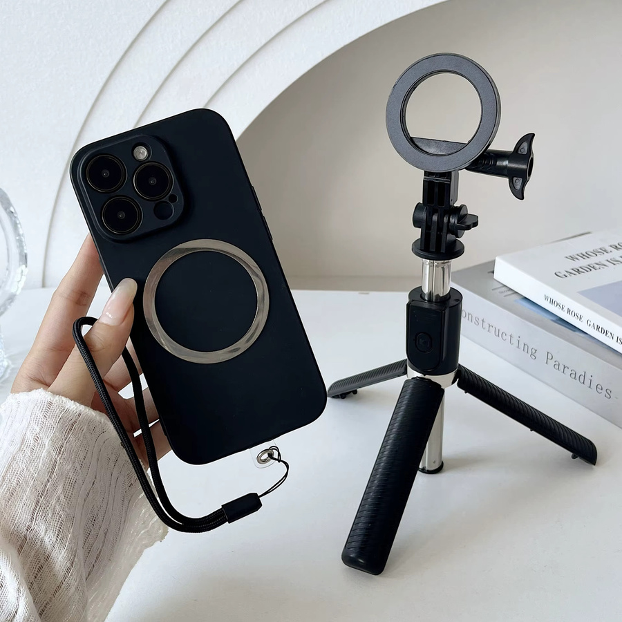 QICHSHJIN MagSafe Universal Telefonhalter mit starkem Magneten und Mehrzweck-Interface, Schwarz - Bild 3