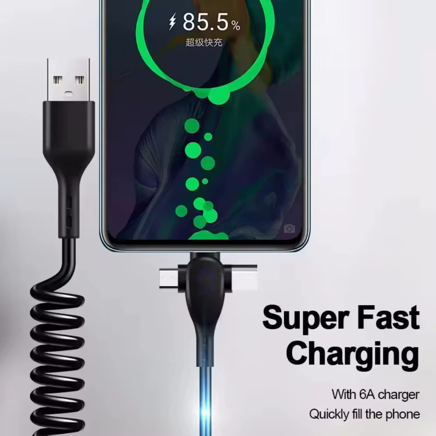Universelles 3-in-1 Schnellladekabel für iPhone, Xiaomi und Huawei in Schwarz oder Weiß - Bild 3