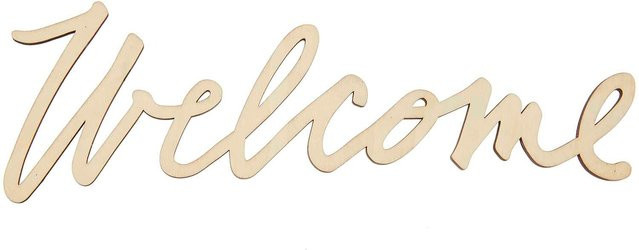 Magnetischer Holzschriftzug Welcome von Rico Design, Breite: 29 cm, Höhe: 10 cm - Bild 1