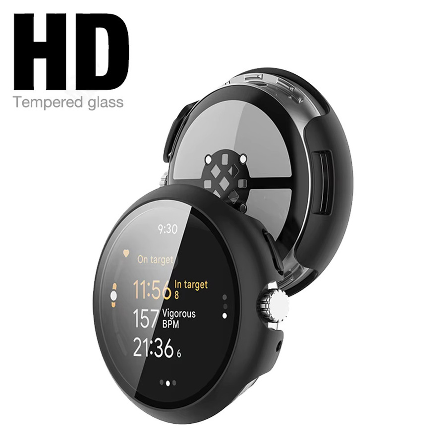 Google Schutzhülle und Displayschutzfolie für Google Pixel Watch 3, Weiß, Kunststoff, Unisex - Bild 3