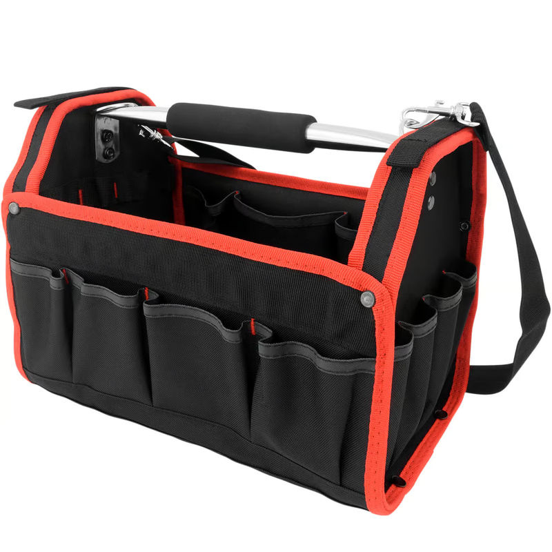 Monzana Werkzeugtasche aus Polyester in Schwarz/Rot mit Tragegurt, Breite: 33 cm - Bild 5