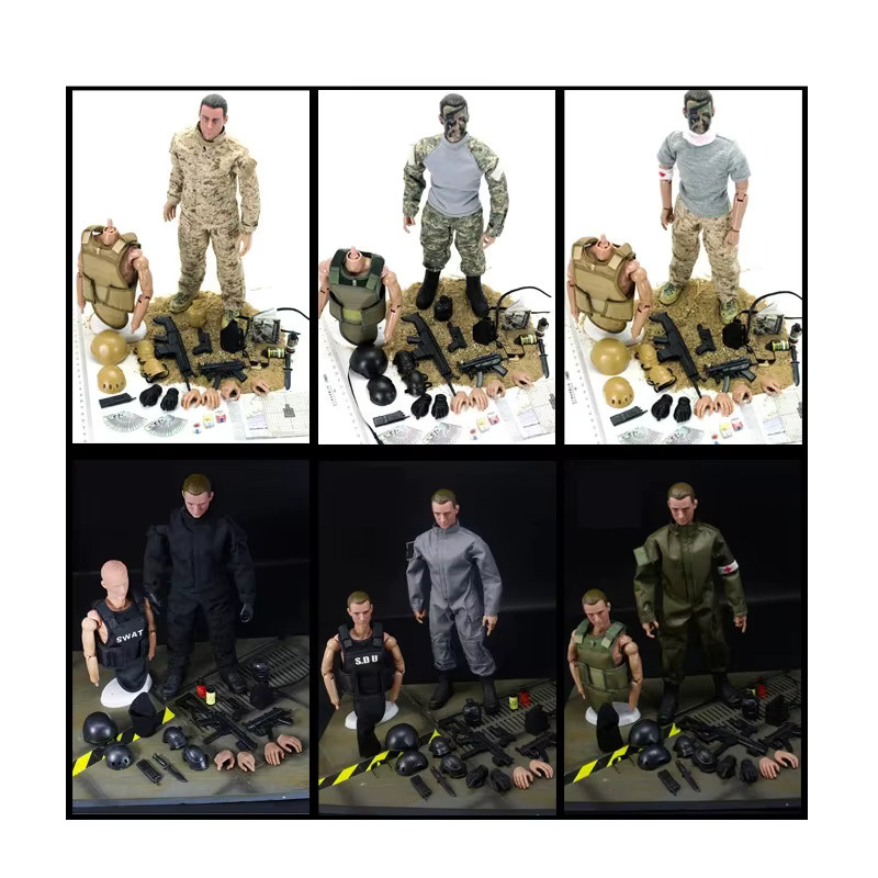 GRAPMAN Navy Seals US Militär Soldat SDU SWAT Polizei Actionfigur, 30cm, mit Waffe - Bild 3