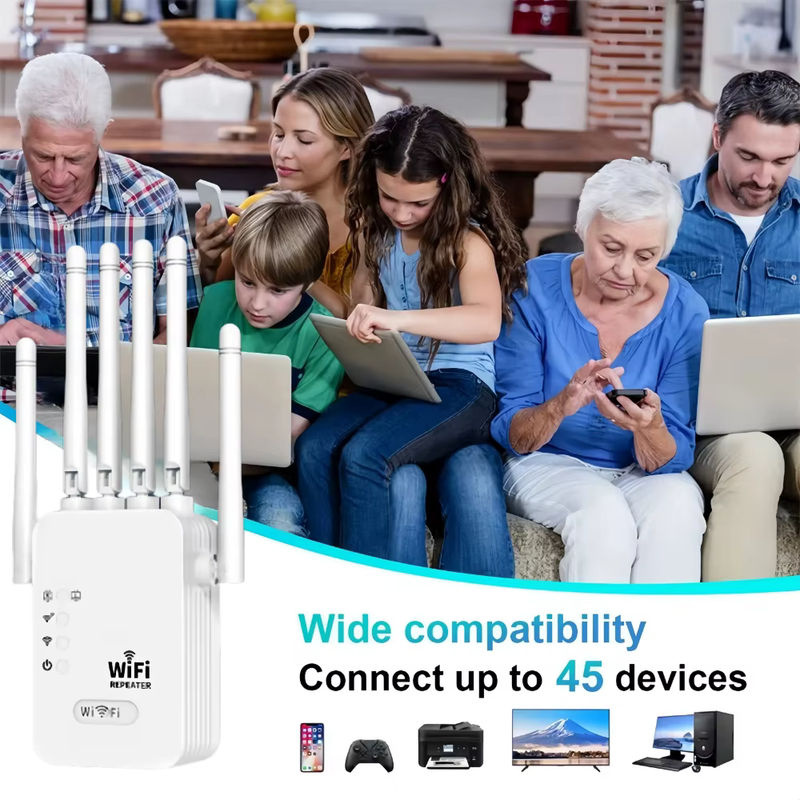 Kebidumei Dualband WLAN-Repeater 1200 MBit/s in Weiß mit 2,4 GHz und 5 GHz Unterstützung - Bild 2