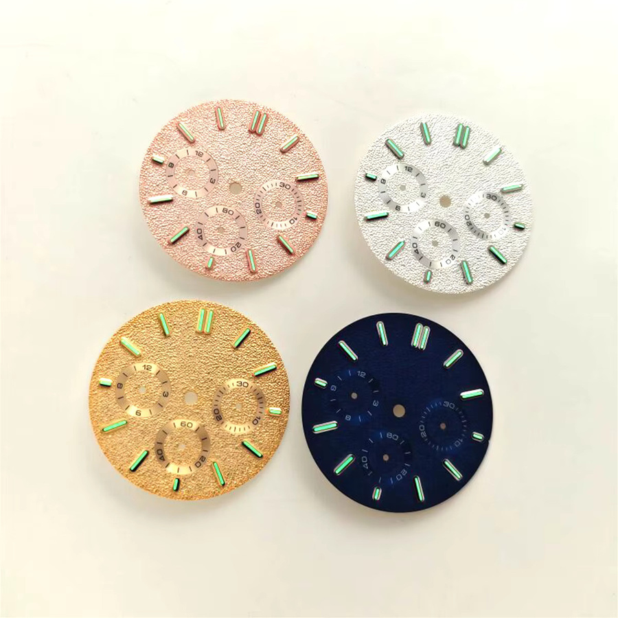 CHIICSMART Zifferblatt, Edelstahl, grün, 31 mm, für VK63 Quarzwerk - Bild 1