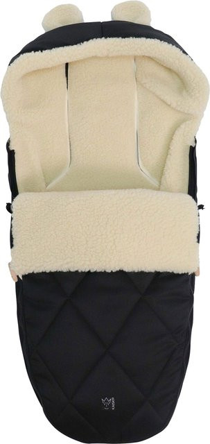 Kaiser Winterfußsack XL EARS WOOL in Schwarz mit Wolle - Bild 1