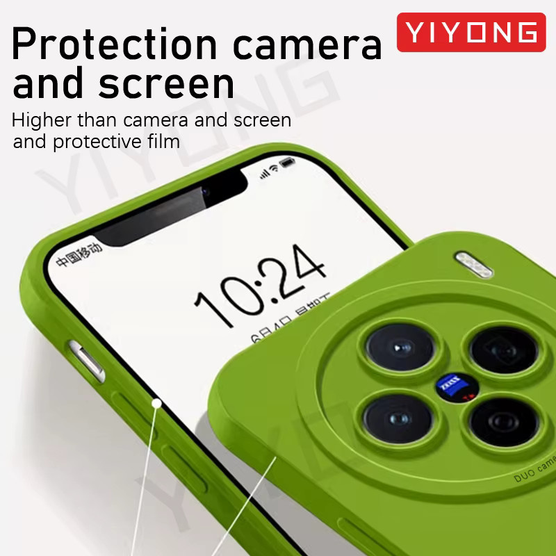 YIYONG Flüssigsilikon Softcover für Vivo X200 Pro, X200 Pro Mini, X100 und X100 Ultra in Gelb und Grün - Bild 3