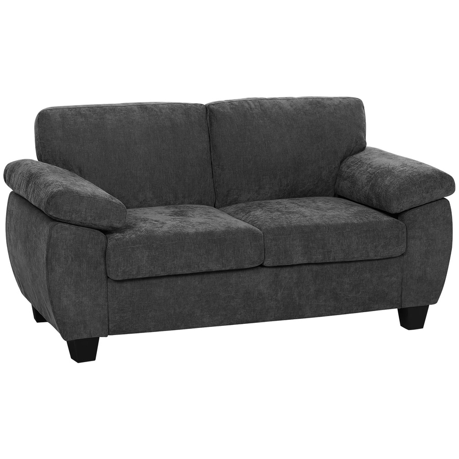 HOMCOM 2-Sitzer-Sofa modern aus Stoff in Grau, B/T/H: 156 x 77 x 81 cm - Bild 2