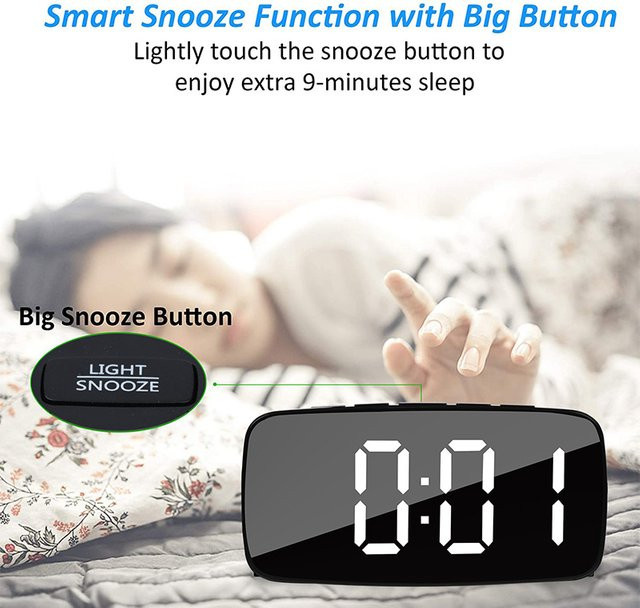 AASuper Multifunktionaler Bettvibrator mit lautem Vibrationsalarm und Schlummerfunktion, Dual-USB, Schwarz - Bild 1