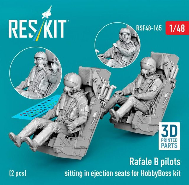 HobbyBoss Rafale B pilots sitting in ejection seats, 2-teiliges Set, 1:48 - Bild 1
