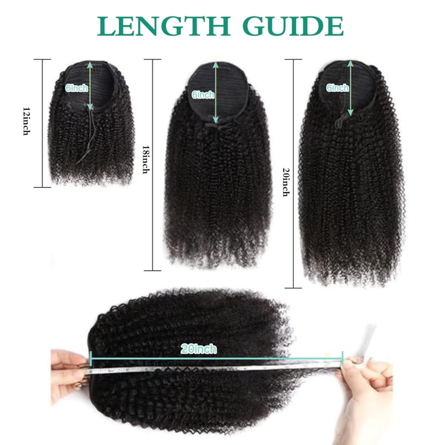 Anemone Afro Kinky Curly Pferdeschwanz, 20 Zoll, Damen, Lockiges Haar - Bild 6