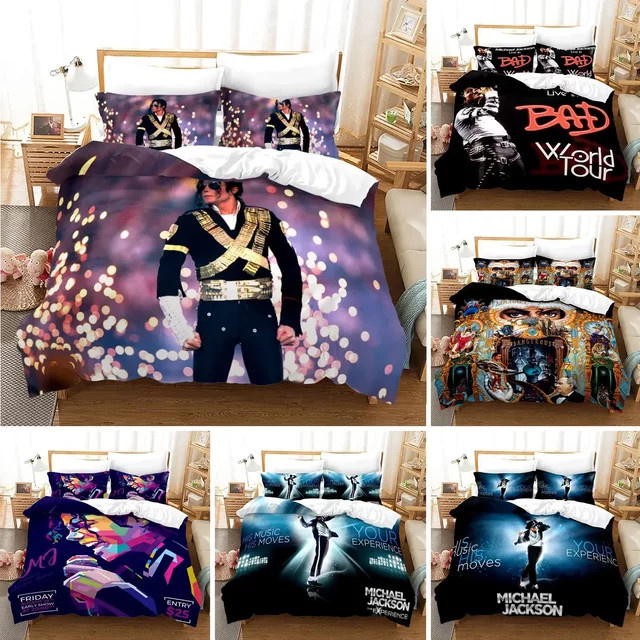 Michael Jackson Bettwäsche-Set von HYXSLY in Multicolor mit 3D-Druck für Einzel-, Doppel- oder King-Size-Betten - Bild 1