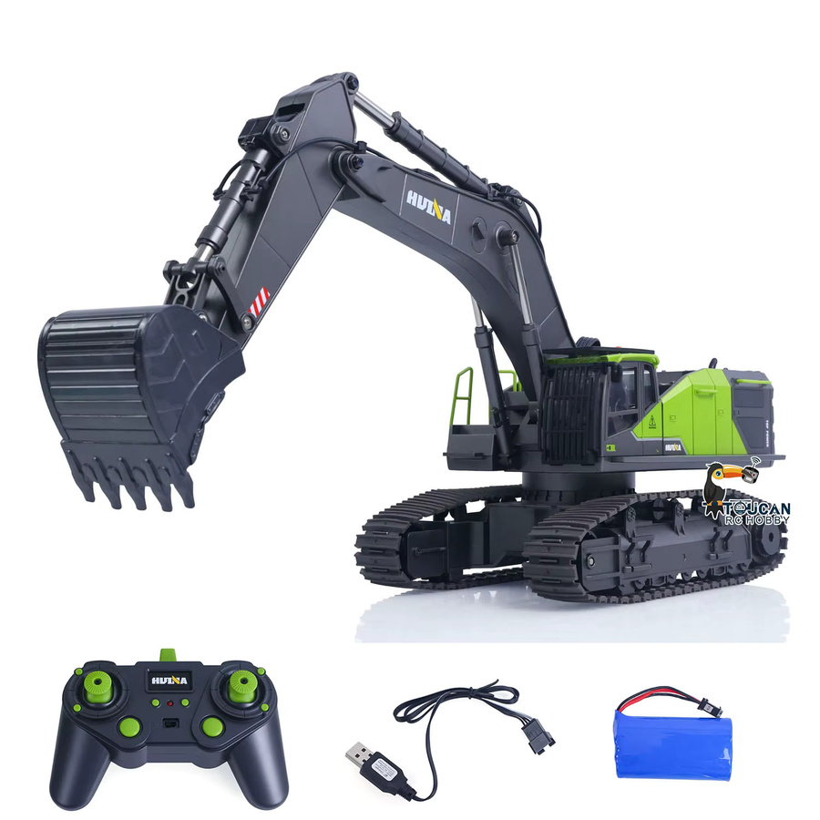 HUINA 1593 RC Bagger, 1/14, mit Licht und Sound, Metall - Bild 2