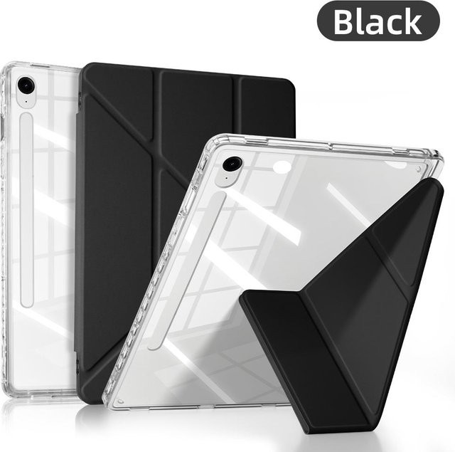 Samsung Galaxy Tab Hülle mit Stifthalter und Magnetverschluss in Schwarz für S9, S9FE, S10FE, S10Lite, S9 Plus und A9/A9 Plus - Bild 1