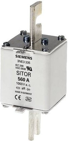 Siemens 3NE33320B Sicherungseinsatz, 3 Stück, Größe 2, 400A, 1000V, Weiß - Bild 1