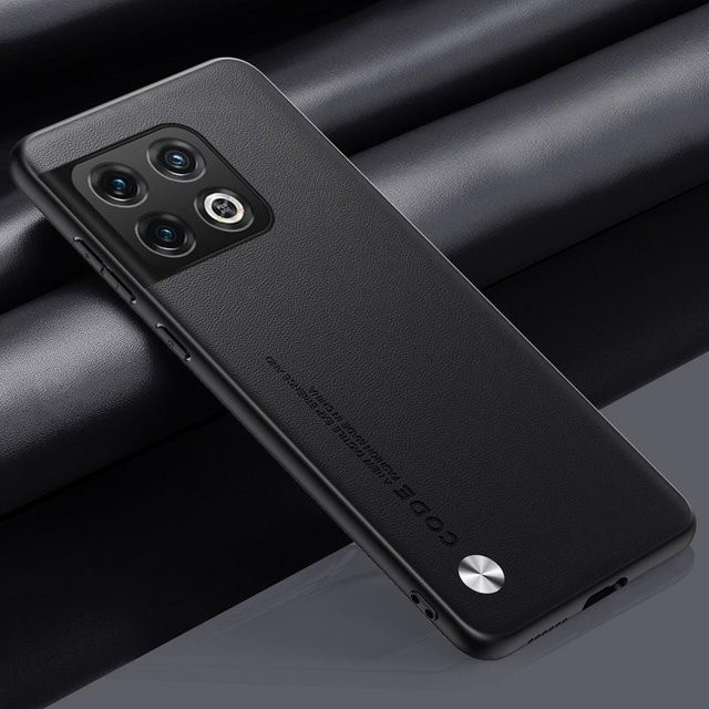 PU-Leder Handyhülle für OnePlus 10 Pro, 10T 5G und Ace Pro in Schwarz mit Silikon-Vollschutz - Bild 1