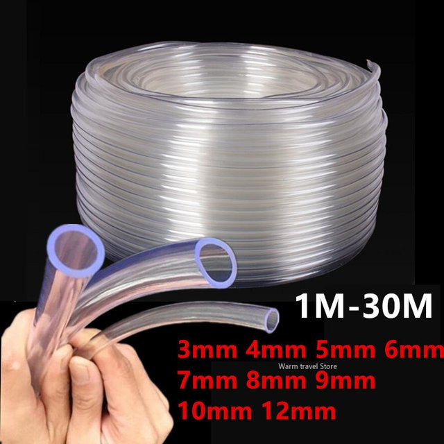 Waterin Transparenter PVC Kunststoff Schlauch für Wasserpumpen und Aquarien, Innen-Durchmesser: 3 mm, Außen-Durchmesser: 5 mm - Bild 1