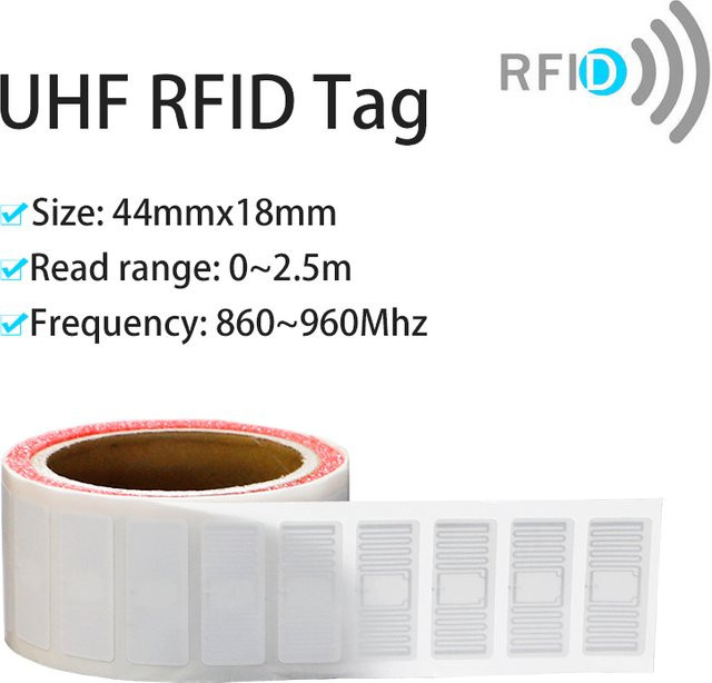 Fonkan ISO18000-6C RFID-Aufkleber, passive UHF-RFID-Tags in Weiß für die professionelle Bestandsverwaltung - Bild 1