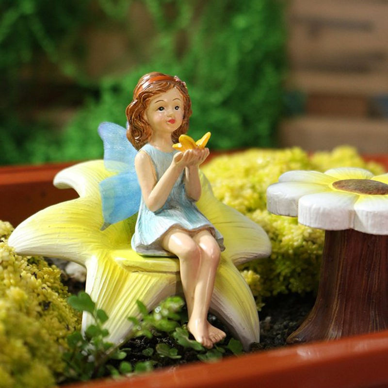 3-teiliges Blumenfee-Set aus Kunstharz, mehrfarbige florale Dekoration für Wohnzimmer und Schlafzimmer - Bild 1