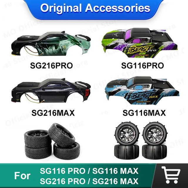 JCMO Auto Shell für SG116 SG216 Serie, RC Auto Zubehör, Vakuum Reifen - Bild 1