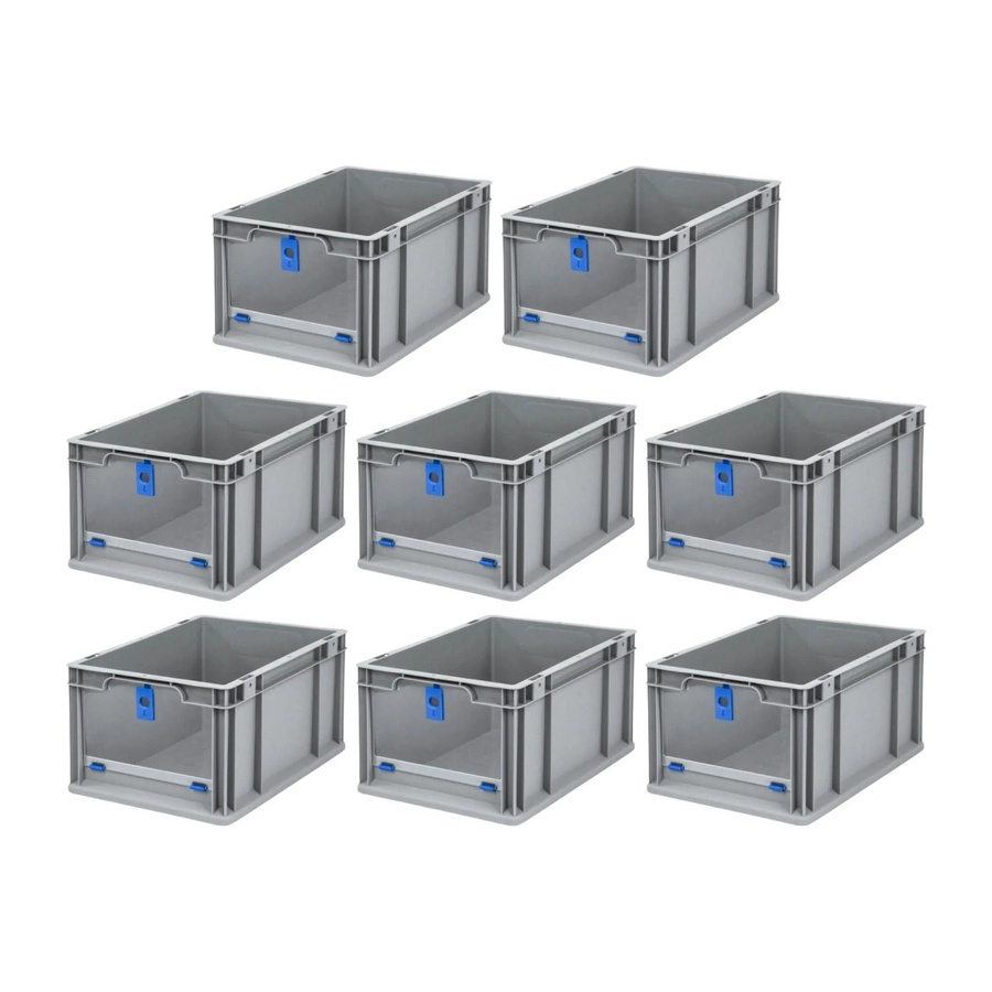PROREGAL SuperSparSet 8x Eurobox NextGen Insight Cover mit verstärkten Wänden, Blau, H x B x T: 22 x 30 x 40 cm, 20 Liter - Bild 2