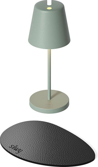 Sompex x Silwy Portofino LED-Akkuleuchte in Olivgrün, dimmbare Tischleuchte aus Metall mit IP65 Schutz für Garten und Innenbereich - Bild 1
