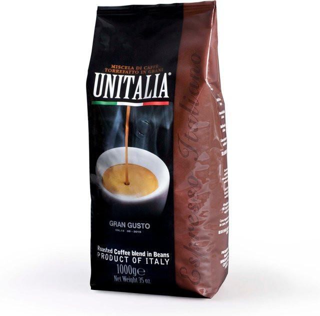 Unitalia Gran Gusto, Arabica-Robusta-Mischung, Espresso-Röstung, ganze Bohne, 1 kg - Bild 1