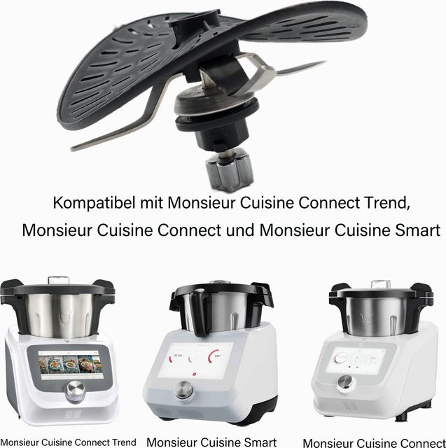 Monsieur Cuisine Connect Smart Trend Klingenabdeckung in Schwarz als Schutzvorrichtung für langsames Kochen - Bild 1