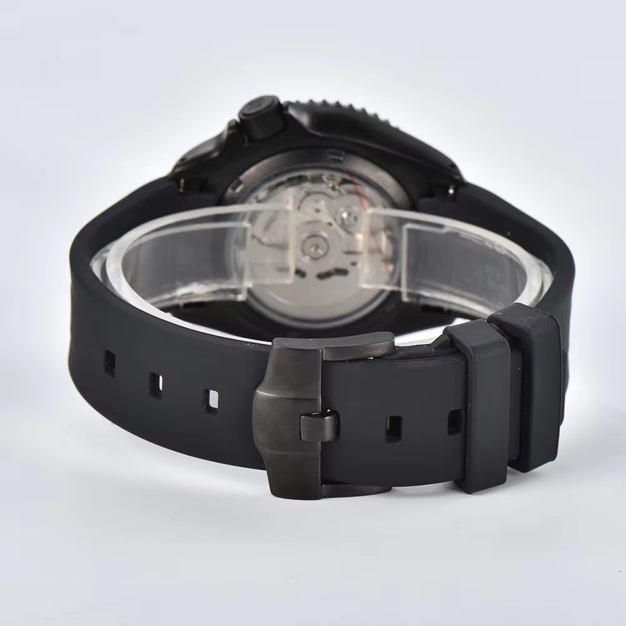 OUMASHI Armbanduhr, Automatik, Edelstahl, Saphirglas, Silikonarmband, Herren - Bild 5