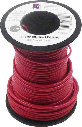 TRU Components LiY Litze 1 x 0,75mm² Rot 10m - Bild 1