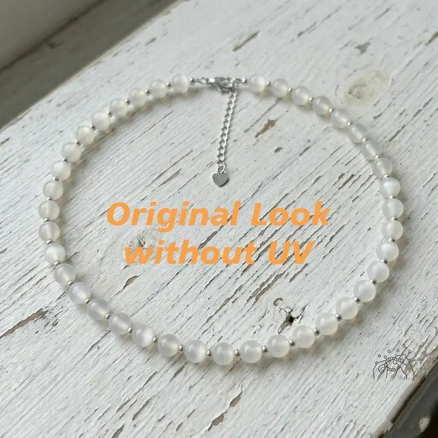 Halsketten Armband Schmuckset, Regenbogen Perlen, Damen, gray - Bild 1