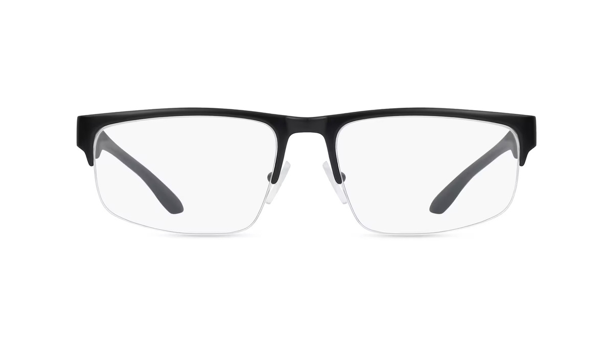 Armani Exchange AX1054 Korrektionsbrille, Halbrand, Quadratisch, Metall, schwarz, Herren - Bild 1