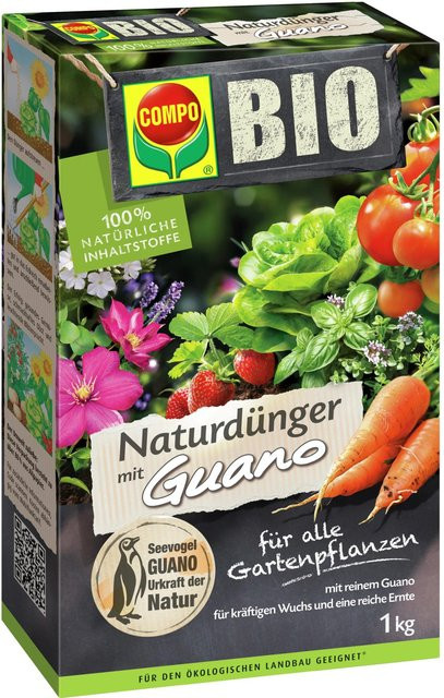 Compo Bio Naturdünger Guano für alle Gartenpflanzen, 1 kg - Bild 1