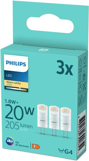 Philips LED-Leuchtmittel G4 Capsule, 1,8 W, Warmweiß - Bild 1