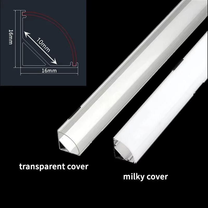 Khelse V-Typ Aluminium LED Profil mit transparenter Abdeckung für 5050 und 3528 LED Streifen, Länge: 0,5 m - Bild 2