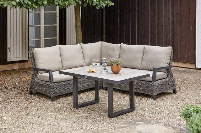 Siena Garden Corido Gartenlounge für 5 Personen in Charcoal mit Loungetisch, Aluminiumgestell und Gardino Geflecht - Bild 1