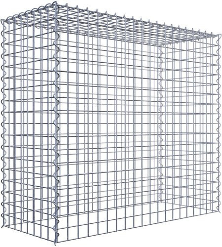 Gabiona Anbaukorb Typ 3 aus Stahl, silbergrau, B/T/H: 90 x 40 x 100 cm, Maschenweite 5 x 5 cm - Bild 1