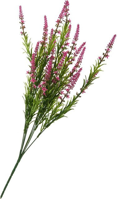 Künstlicher Veronica-Strauch in Pink aus Kunststoff und Draht - Bild 1
