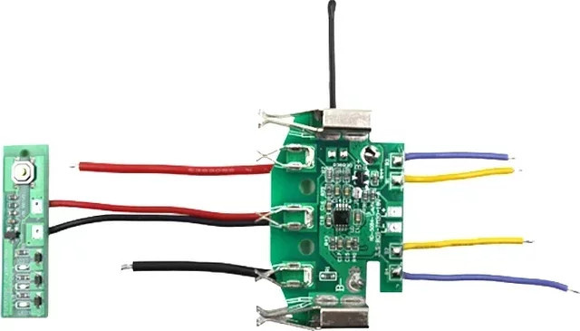 Bosch BAT618 Li-Ion Batterie Lade Schutz Platine PCB in Grün für 18V 3,0 Ah und 6,0 Ah Akkus (BAT610, BAT609G, BAT618) - Bild 1